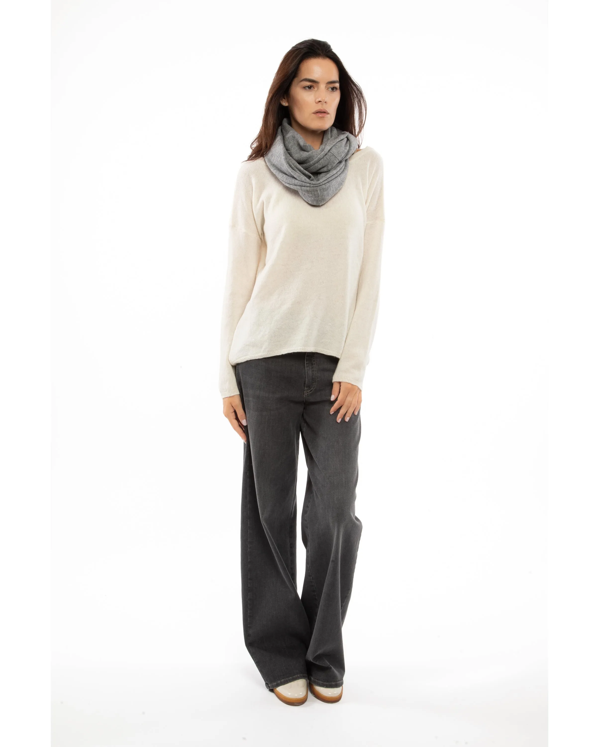 Women's Maxi Cashmere Neck Scarf Taupe