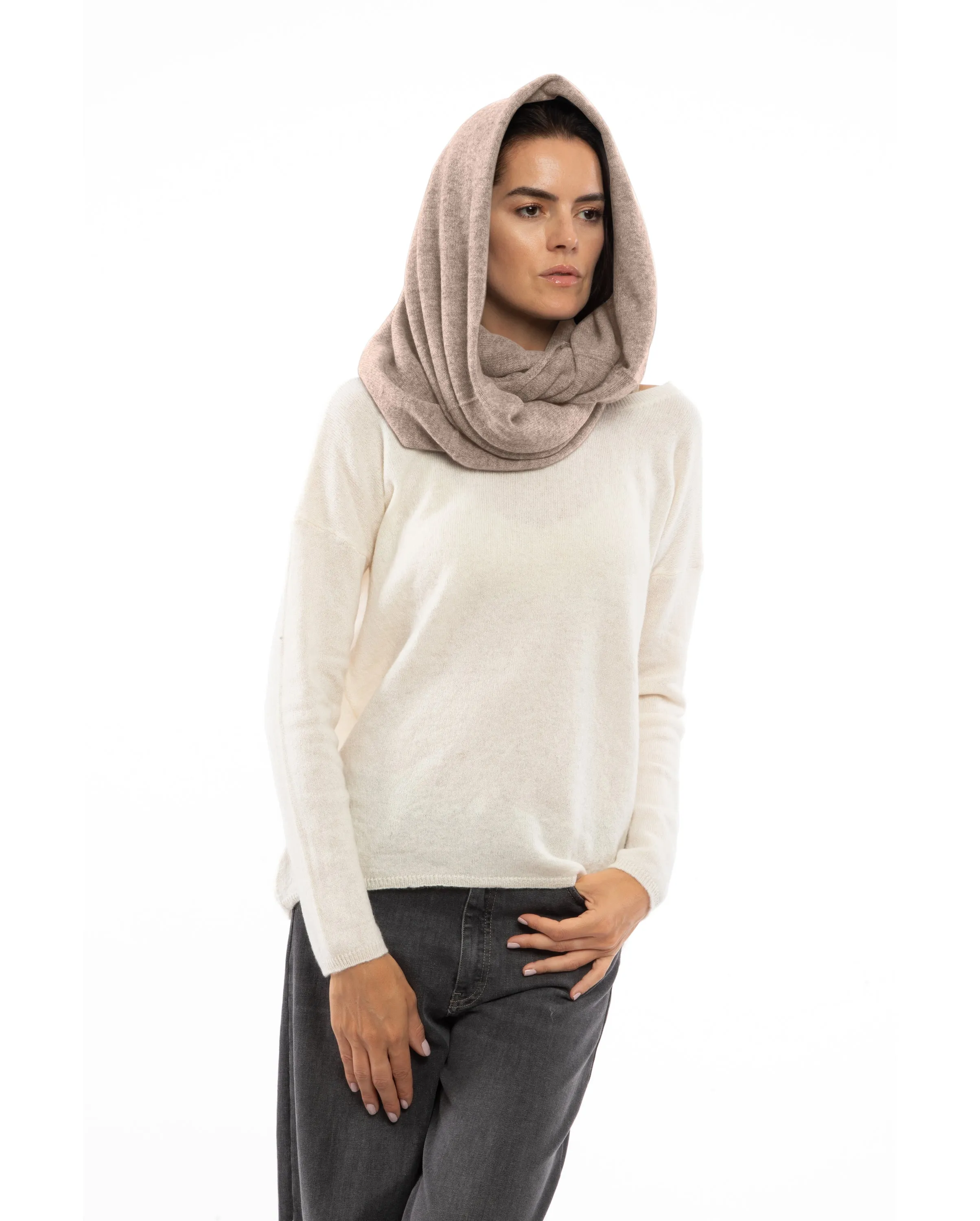 Women's Maxi Cashmere Neck Scarf Taupe