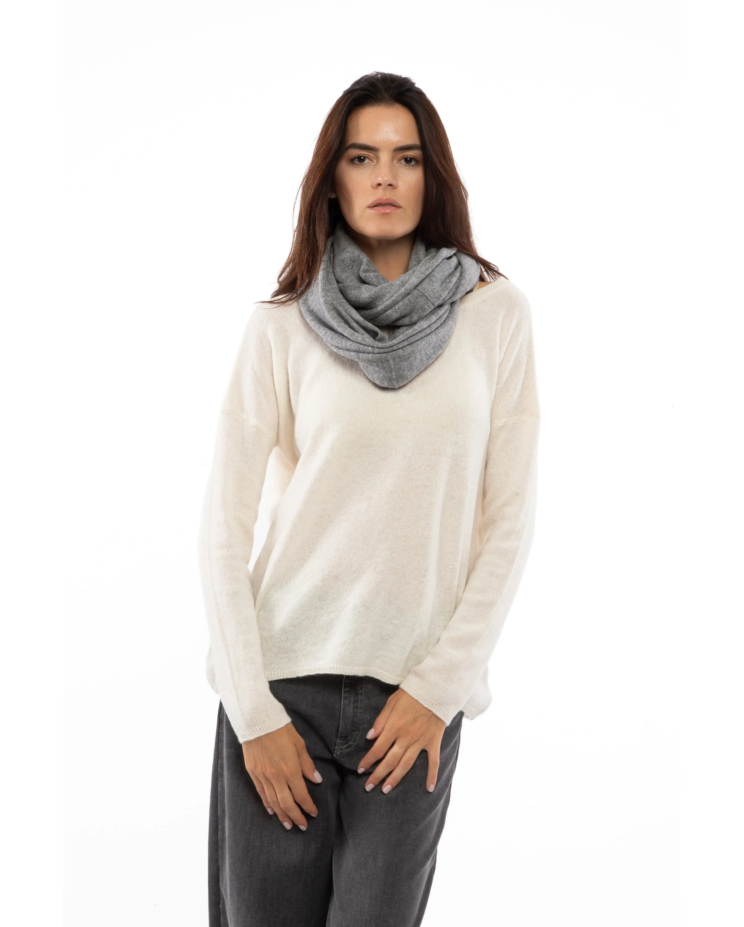 Women's Maxi Cashmere Neck Scarf Taupe