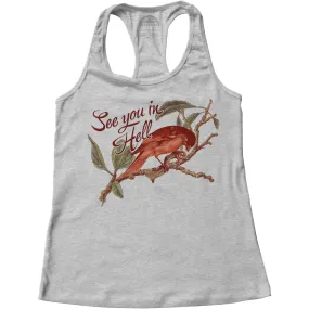 Women's See You In Hell Bird Racerback Tank Top