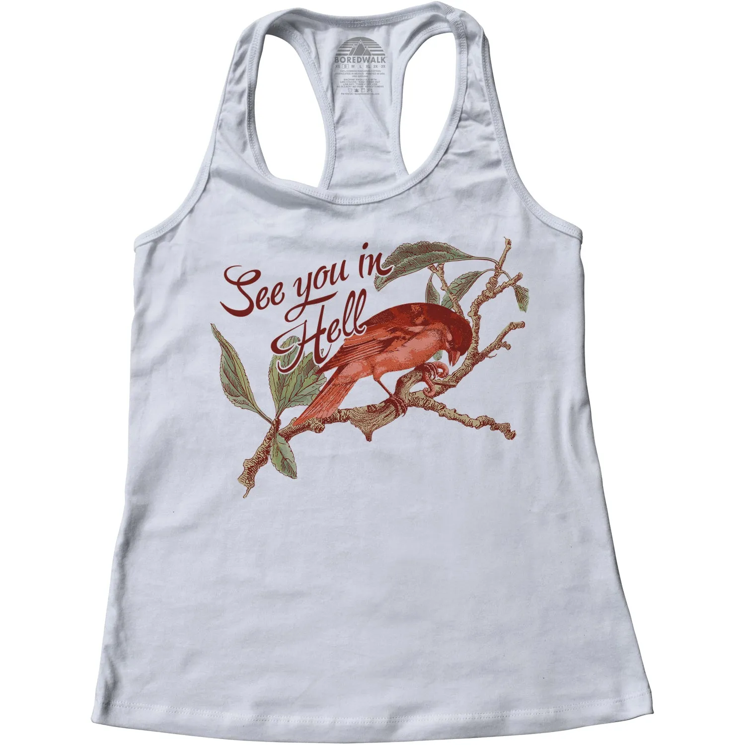 Women's See You In Hell Bird Racerback Tank Top