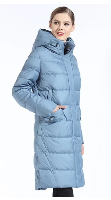 Women's Winter Warm Hooded Bio-Down Coat