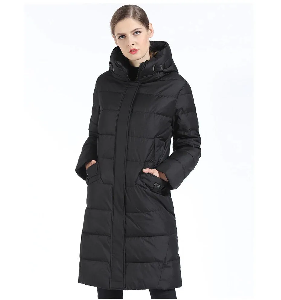 Women's Winter Warm Hooded Bio-Down Coat