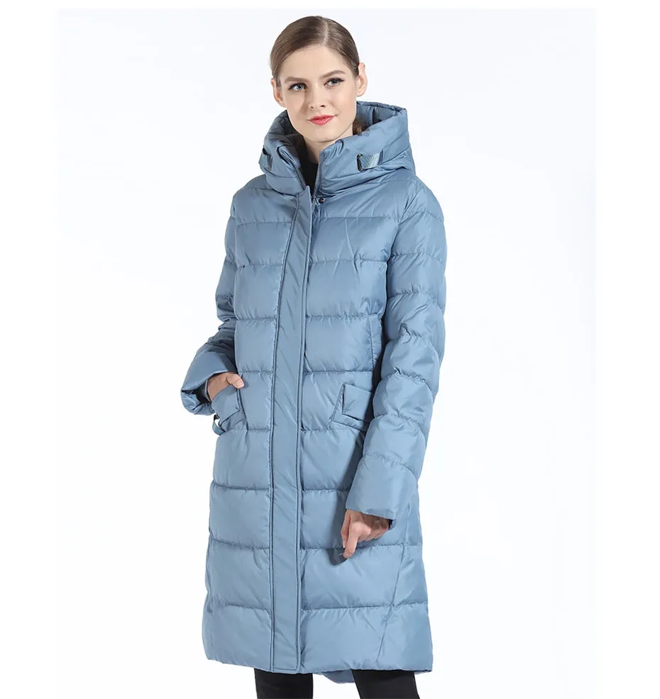 Women's Winter Warm Hooded Bio-Down Coat