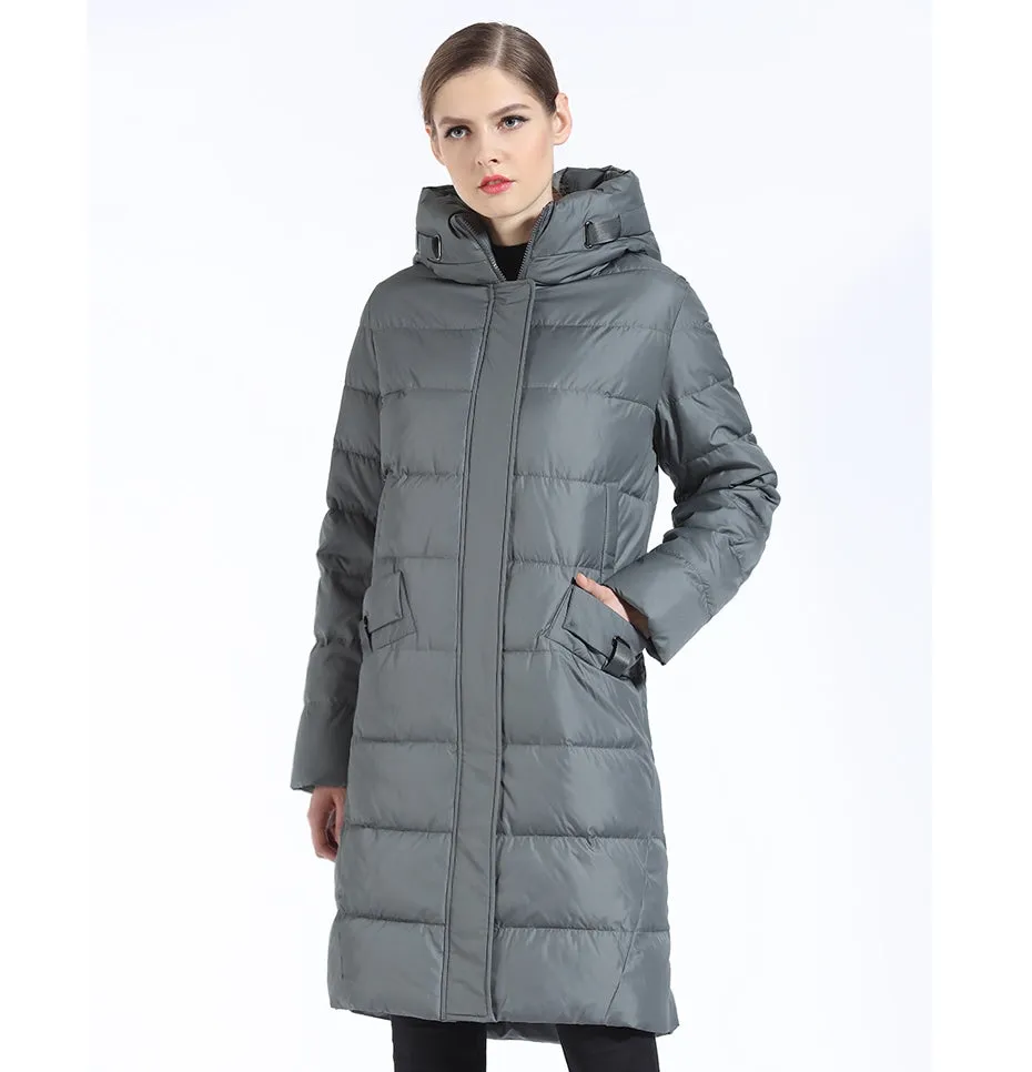 Women's Winter Warm Hooded Bio-Down Coat