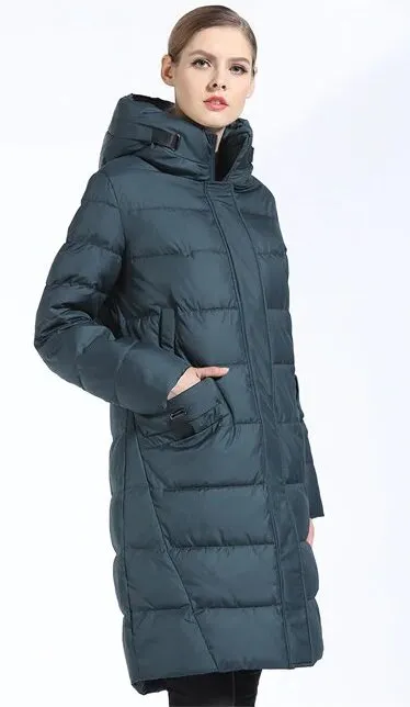 Women's Winter Warm Hooded Bio-Down Coat