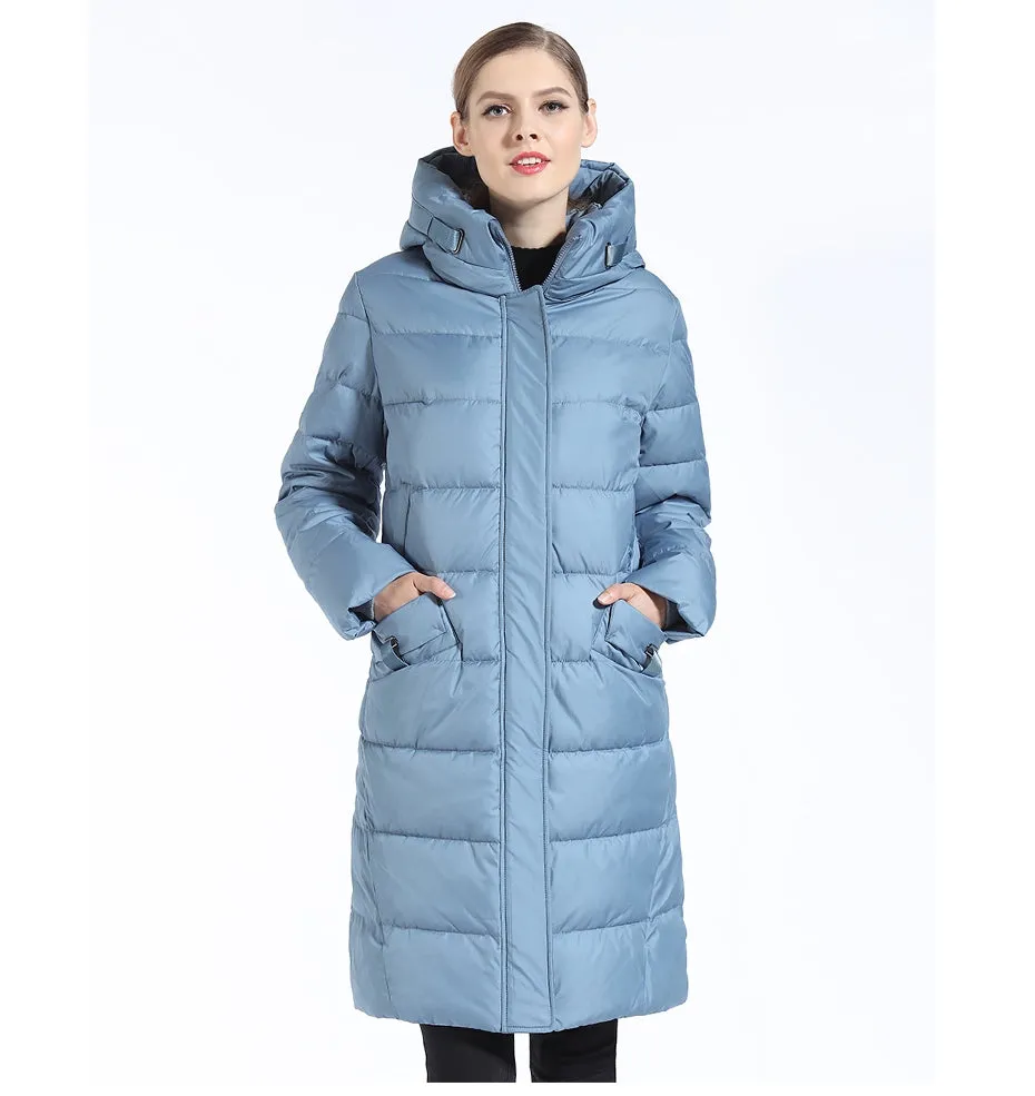 Women's Winter Warm Hooded Bio-Down Coat