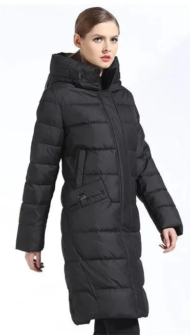 Women's Winter Warm Hooded Bio-Down Coat