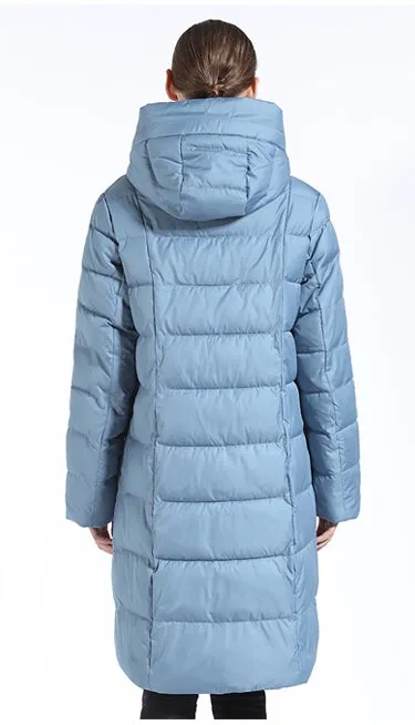 Women's Winter Warm Hooded Bio-Down Coat