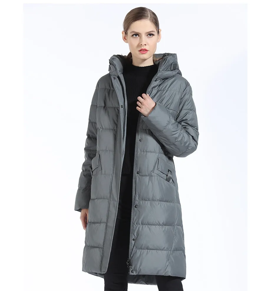 Women's Winter Warm Hooded Bio-Down Coat