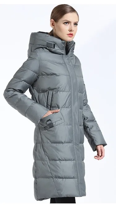 Women's Winter Warm Hooded Bio-Down Coat