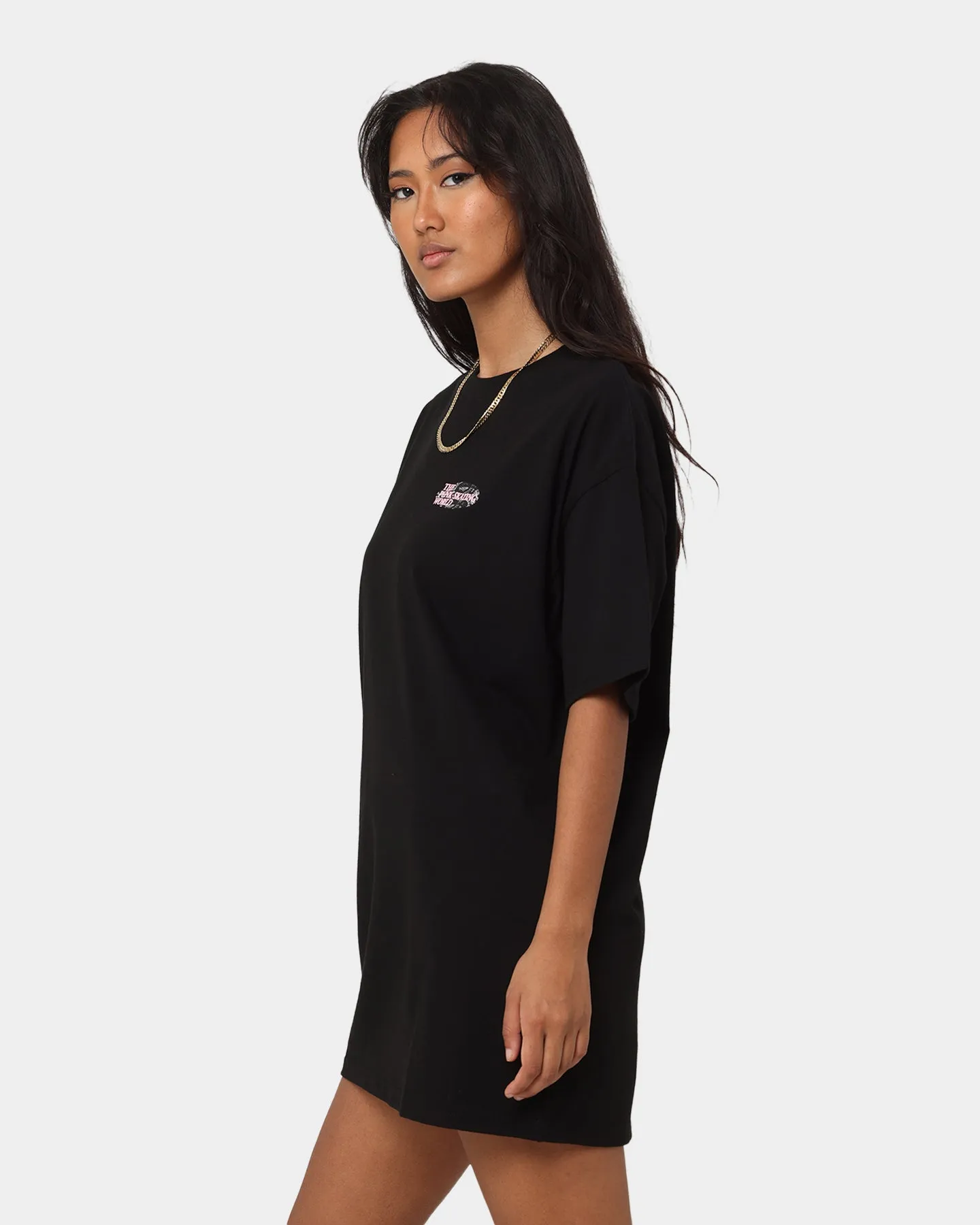 X-Girl Women's Snake Oversized Tee Dress Black