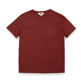 YMC Wild Ones Pocket T-Shirt - Dark Red