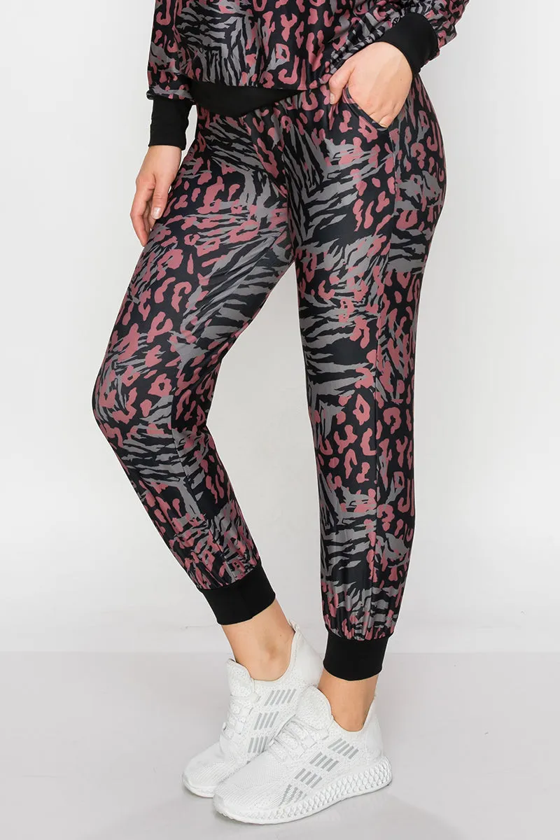 Zebra Meets Cheetah Printed Joggers